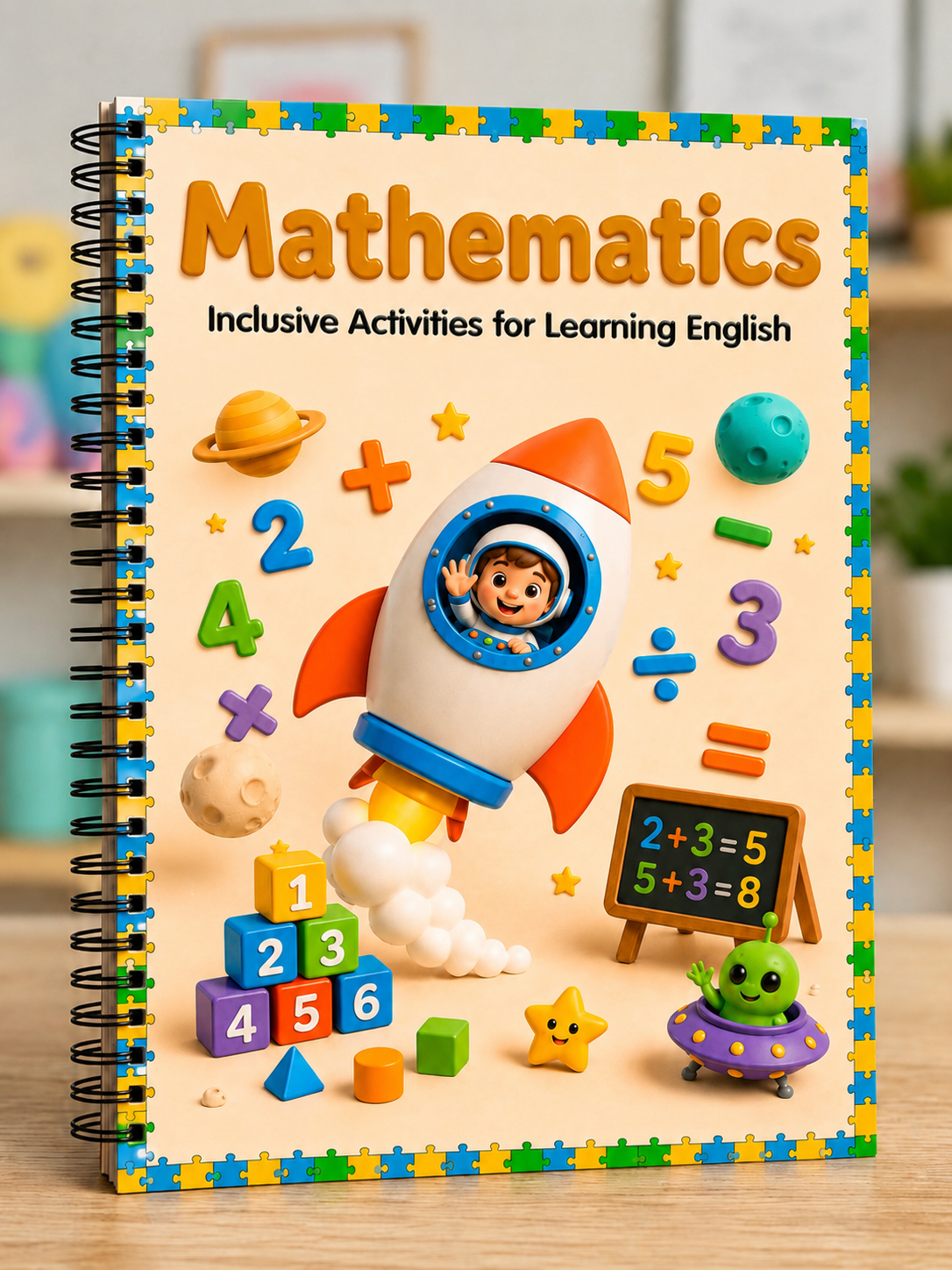 Mockup encadernado da apostila Mathematics